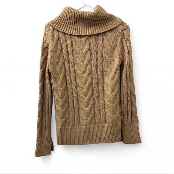Banana Republic Camel Cable Knit Thick Sweater - Picture 4 of 6